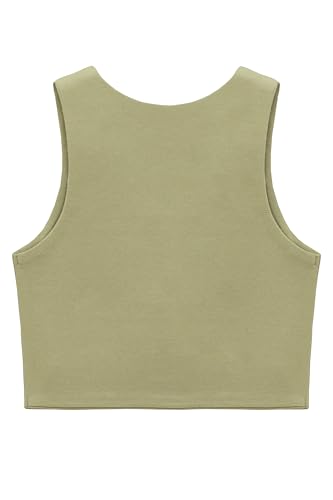 Image of Lilax Girls' Double Lined Sleeveless Basic Crop Tank Top