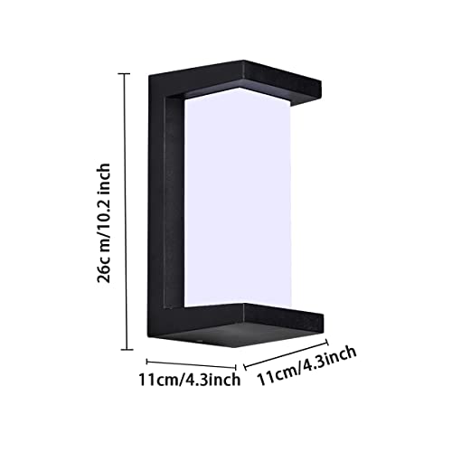 Outdoor Wall Porch Light,Modern Exterior Wall Sconce Lantern Fixture With Led, Outside Waterproof Lights For House Porch Garage Doorway Garden Outdoor Light Fixture Wall Mount Lights(Warm) #TOP1