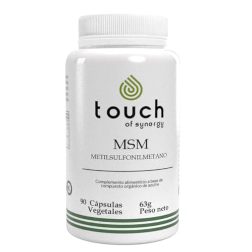 TOUCH OF SYNERGY - MSM 1000mg - 90 Cápsulas - Metilsulfonilmetano Puro - Apoya la Salud Articular, Reduce la Inflamación y Mejora la Movilidad