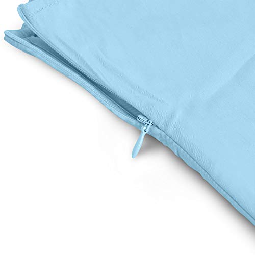 KILLREAL Women's Sleeveless Rockabilly Casual Vintage Party Cocktail Dress with Polka Dot Patchwork Light Blue Large
