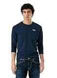 Pepe Jeans Original Basic Camiseta para Hombre Slim Fit Manga Larga Azul, XL