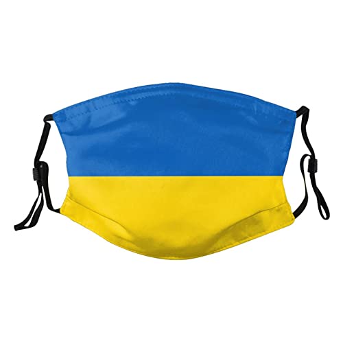 Ukraine Flag Mask Protect Respiratory System Breathe with Peace of Mind Black