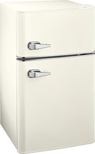 Insignia 3.1 cu. ft. Retro Mini Fridge with Top Freezer (Creamy Vanilla)