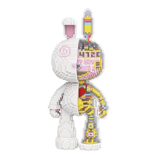 DAHONPA Animal Mechanical Rabbit Micro Building Blocks Set with Drawer（8000PCS）, Personalized Decoration, Gift for Adults and Kids