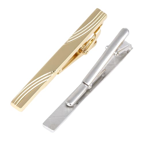 Image of 4 Pcs Stainless Steel Tie Clips for Men Classic Tie Bar Clip for Formal Business Wedding Party Fathers Day Gift