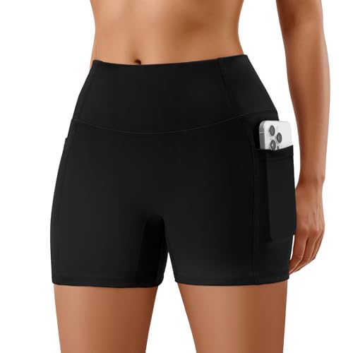 FireSwan Women's High Waist Biker Shorts with Pockets - Use Code N9YK4YKK