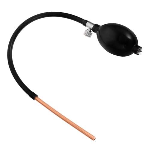 JEWEDECO Bomba de Soplado para Moldear Fondant y Isomalt, Herramienta Manual Tubo de Cobre Alargado y Bolsa de Aire Flexible, Bomba de Glaseado Profesional para Arte de Dulces y Repostería