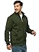 Men's Fleece Jacket Casual Zip up Lightweight Sweatshirts Athletic Outdoor Sweater Jackets with Pockets(S,Green)