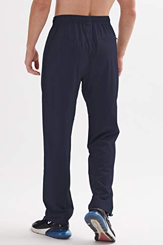 Airike Sweat Pants For Men Casual Athletic Polyester Quick Dry Lightweight Water Resiatant Running Sports Gym Pants With Pockets Darkblue thumb #3