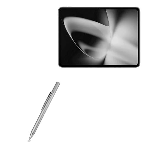 BoxWave Stylus Pen Compatible with OnePlus Pad (11.61 in) - FineTouch Capacitive Stylus, Super Precise Stylus Pen - Metallic Silver