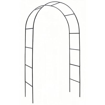 Garden Arch, Outdoor Flower Garden Arch Trellis, Sturdy Steel Arbor for Climbing Plants, Wedding Decoration, 7'8" H x 4'5" W, Dark Green