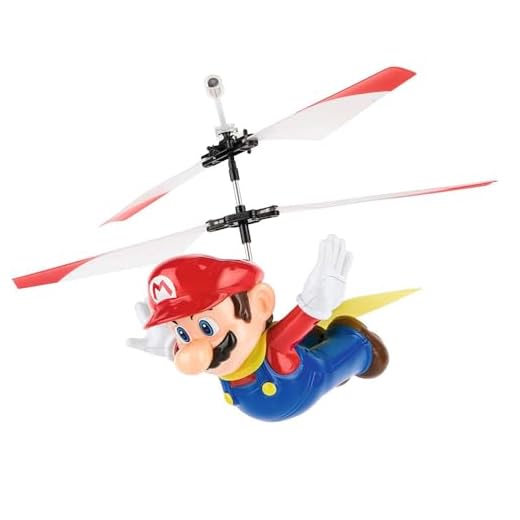 Carrera RC Super Mario - Flying Cape Mario - Ferngesteuerter Hubschrauber für drinnen & draußen - Elektro-Helikopter inkl. Ersatz-Rotorblätter - für Kinder ab 8 Jahren & Erwachsene