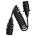 nXUddPGaV 7 Core Trailer Spring Wire 2M 12V 24V Coiled Towing Cord Compatible with Commercial Vehicles Campers Cars Boats