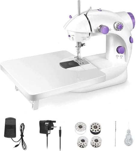 Sewing Machine, Portable Sewing Machine with Telescopic Table and Built-in Light, Suitable for Beginners or Professional Tailors or DIY