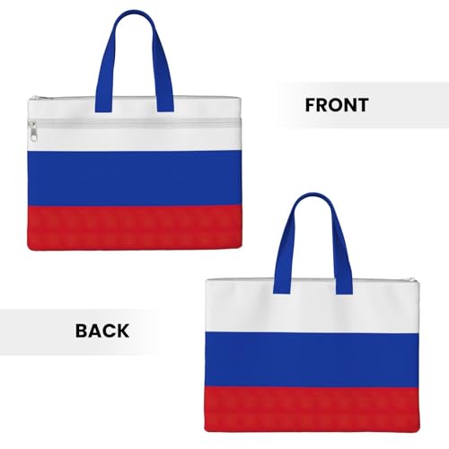 Russian Flag Canvas Document Bag Briefcase For Professionals And Executives3