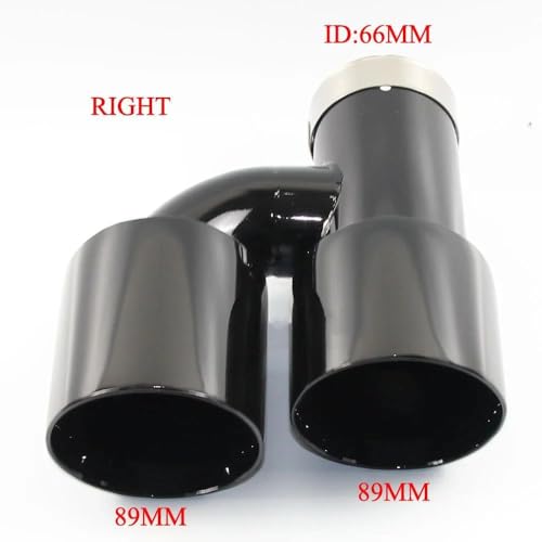 Tubo de escape de acero inoxidable con doble salida tipo H y cara brillante para coche 6