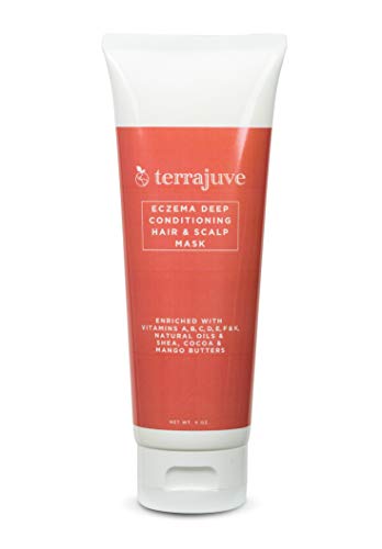 Terrajuve Psoriasis Hair and Scalp Mask Conditioner, Natural Moisturizer, Soothing Lotion for Dry, Itchy, Red, Scaly, Flaky Skin, Safe for Babies, Lasting Relief, Pure, Organic, Made in USA