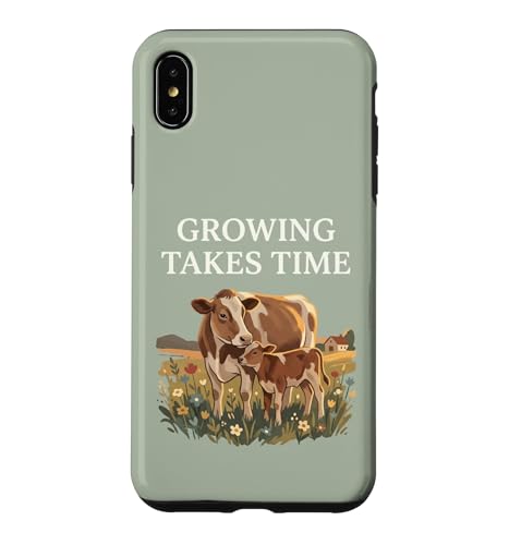 Growing Takes Time ���̎q���̃R�e�[�W�R�A�f�U�C�� �X�}�z�P�[�X iPhone XS Max �p