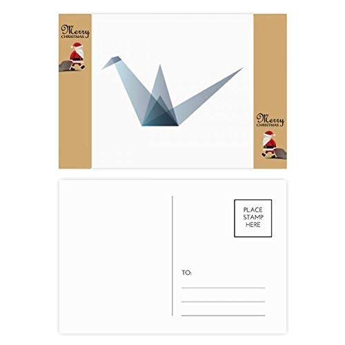 Cartes cadeaux grue origami abstrait pour vos messages de Noël