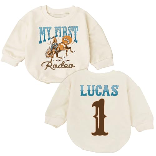 Personalized One Year Down Football Sweater Romper, First Birthday Outfit Boy