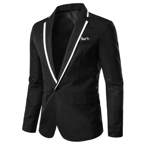 Blazer de costume pour hommes veste business formelle à bouton unique chic