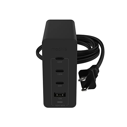 mophie Speedport 120W GaN Dual USB-C & USB-A Fast Wall Charger | Compact Foldable Prongs | 120 Watt - Black by mophie - Used condition - US$66.45