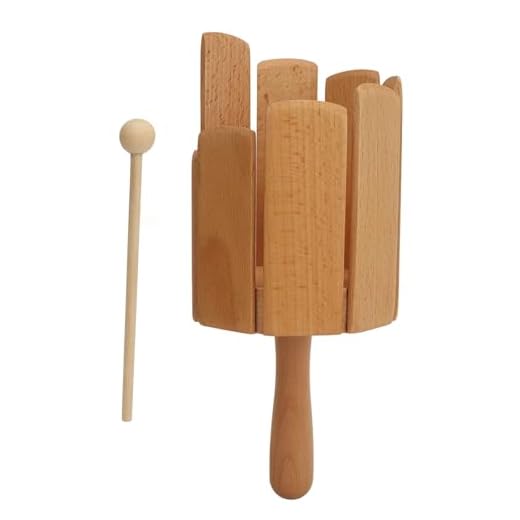 Tubo de Msica de Madera, Instrumento de Tubo de Sonido de 8 Tonos, Juguete de Percusin Orff con Martillo, Adecuado para Enseanza y Interpretacin Musical