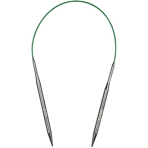 Aeelike 5.5mm Circular Knitting Needles 40cm, Short Round Knitting Needles with Flexible Cable, Metal Circular Needles for Knitting Socks, Fixed Circular Knitting Pins for Small Projects, Size US 9 Cover