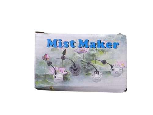 Image of MIST MAKER 12 LED Industrial Incubator Humidifier Ultrasonic Mist Maker Fogger Water Fountain Pond Atomizer (auto Mist 1 pcs) MIST HEAVY METAL SILVER