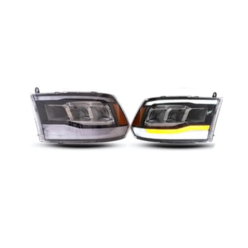 Compatible Con Dodge Para Ram 1500 2009 2010 2011 2012 2013 2014 2015 2016 2017 2018 DRL Intermitentes Faros 2 Piezas Conjunto De Faros Delanteros Para Automóvil