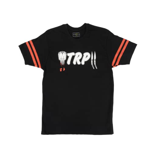 Metropollie - Camiseta de Manga Corta, Colección Flmenca con Estampado de Peineta, Diseño Slim Fit Unisex - Negro y Rojo, Tallas Desde XS hasta 2XL Cover