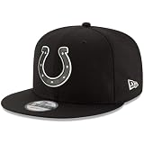 New Era NFL 9FIFTY Black White Adjustable Snapback Hat Cap One Size Fits All (Indianapolis Colts)