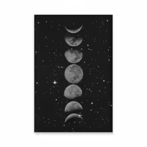 Toile phases de la lune grand format pour grand mur vide