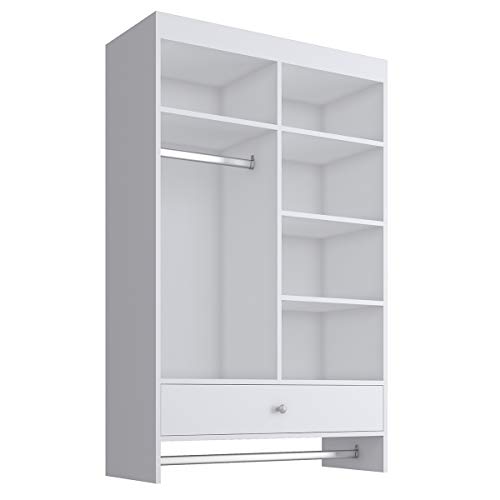 Armário Suspenso com Gaveta 5 Nichos KD1695 Branco