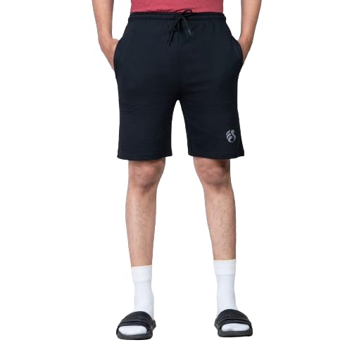 Image of Men's Solid Slim Fit Casual Shorts for Casual Wear | Stretchable Cotton Comfort Fit and High Performance for Everyday Wear | Running /Gyming Athleisure Shorts
