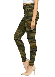 Elastane Army Print Legging 