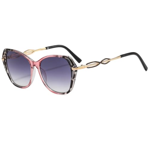 Lunettes de soleil femme mode originale monture métallique géométrique