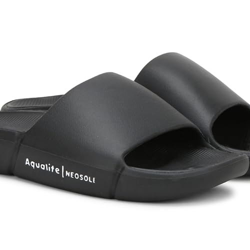 Image of Aqualite NEO-1257 Men Slides slipper with Slip-on wear, Comfort and Flat Base flipflop for dailywear uses
