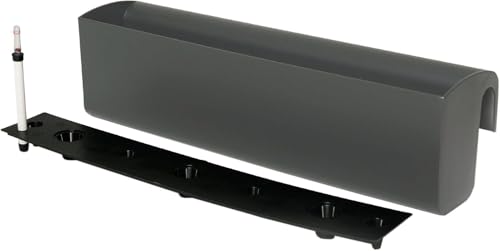 VIVANNO Balconnière avec Support & système d'arrosage BALKONA Classico Gris foncé 80 cm de Long
