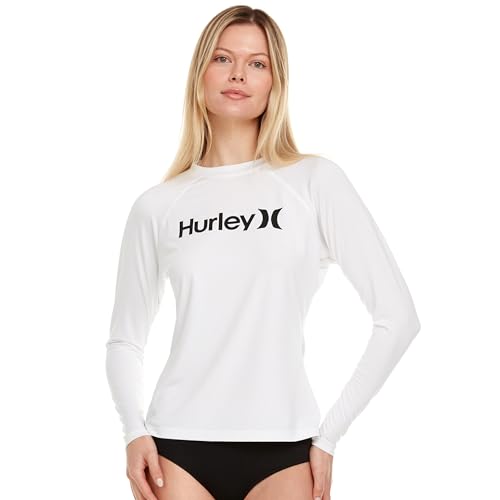 Image of Hurley Rash Guard for Women, Womens Rash Guard Long Sleeve Shirts, Rashguard Swim Shirt Women UPF 50+ SPF & UV Protection