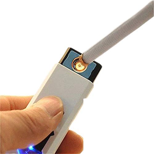 Generic Electronic USB Windproof Rechargeable Cigarette Lighter (Black/White)-picture-35