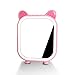 Produktbild XJLXX Leuchtspiegel Spiegelobjektiv Führte Touch-Screen Bluetooth Netter Musik-Lichtspiegel Desktop (pink) Schminkspiegel (Color : Pink)
