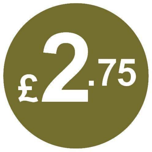 from 99p to £10 - Pack of 200 Gold 20mm Price Stickers/Sticky Labels - 40 Different Prices to Choose from (Gold £2.75)