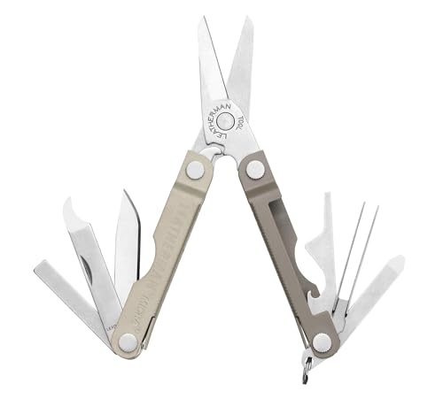 Image of LEATHERMAN, Micra, Keychain Multi-tool with Grooming Tools, Mini Pocketknife for Everyday Carry (EDC), Hobbies & Outdoors, Built in the USA, Winter Fog