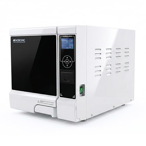 Mobiclinic®, Esterilizador Autoclave de Vapor 8L, Desinfecta al 99% con Cobertura 360º, Pantalla LCD, Programas Personalizables, Impresora, USB, Clínicas y Laboratorios, MobiClave