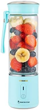 TIKBABA Personal size Blender for Smoothies and Shakes,Portable Electric blender for travel&Office,Juices,Baby Food Processor (Lake Blue)