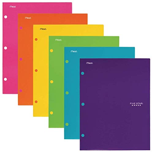 Five Star 4 Pocket Folder , 2 Pocket Folders + 2 additional Pockets inside, Color Selected For You, 1 Count (33106)