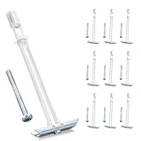 Heavy Duty Drywall Anchor Bolts with 1/4'-20 Fastener Suitable for TV Mounting Hollow Wall Anchor Bolt Screw Kit Supports Up to 270 lbs Each on 1/2 Inch Drywall Pack of 10