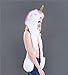 foci cozi Faux Fur Unicorn Hat Scarf Gloves Light Up Mittens 3-in-3 Function Furry Hoodie Flashing Control LED light