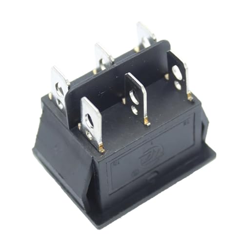 Interruptor basculante KCD4 de 6 pines 16A 250V CA con 3 posiciones ON-OFF-ON de 30x19 mm 3